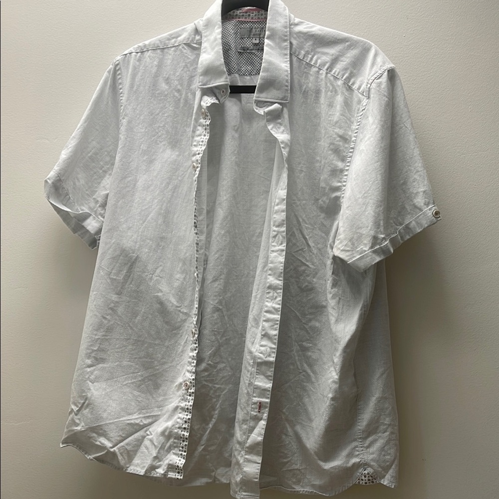 Ted Baker White Casual Button Down Shirt Classic Fit